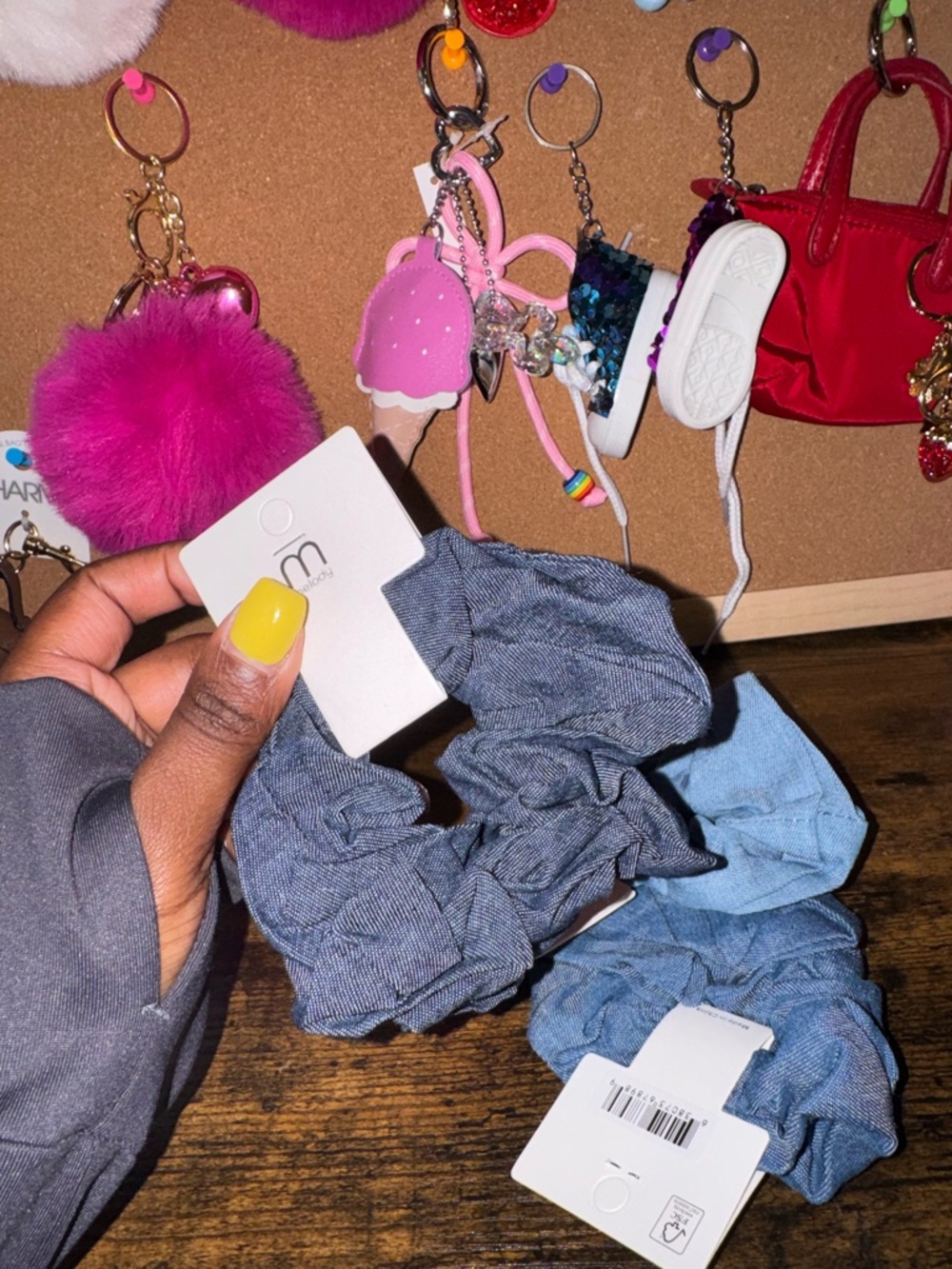 Denim Scrunchie Set (3) - Picture 3 of 4